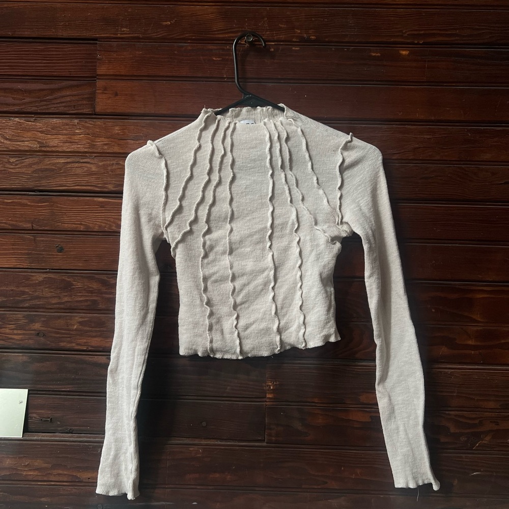 BDG Reverse Stitch Ruffle Top